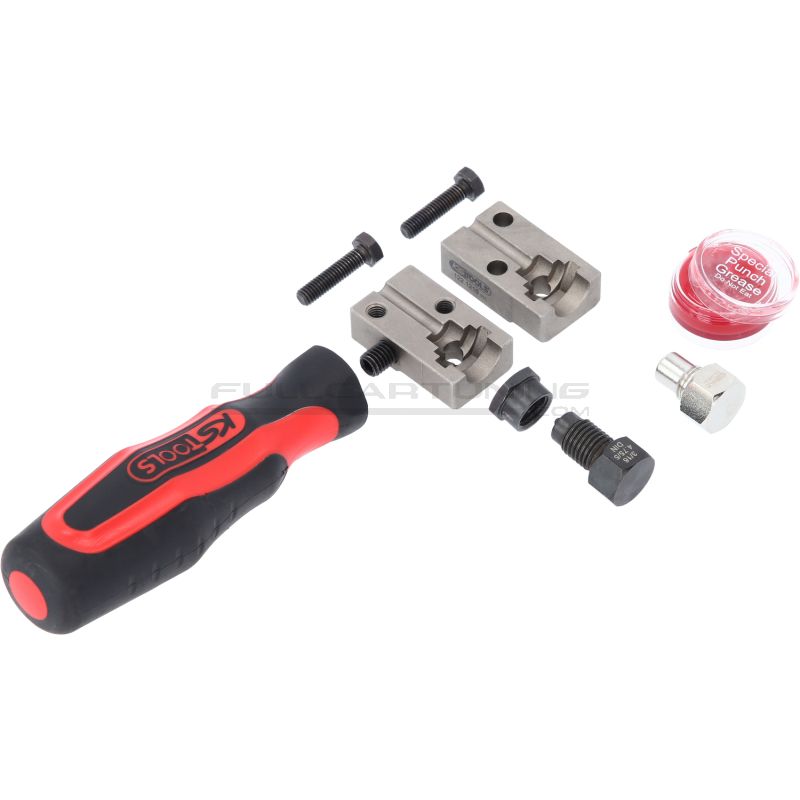 KS Tools 300.1121 Staffa Flangiata In Acciaio Inox - Lunghezza 300 Mm Per Allineamento Tubazioni - 3