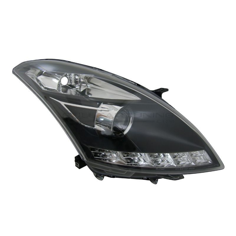 Headlight Black LEFT Fits Suzuki Swift Sport RS416 2005 - 2010