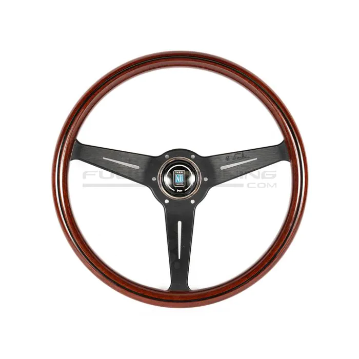 Nardi Steering Wheel Flat Black 360mm Wood | Fullcartuning.com