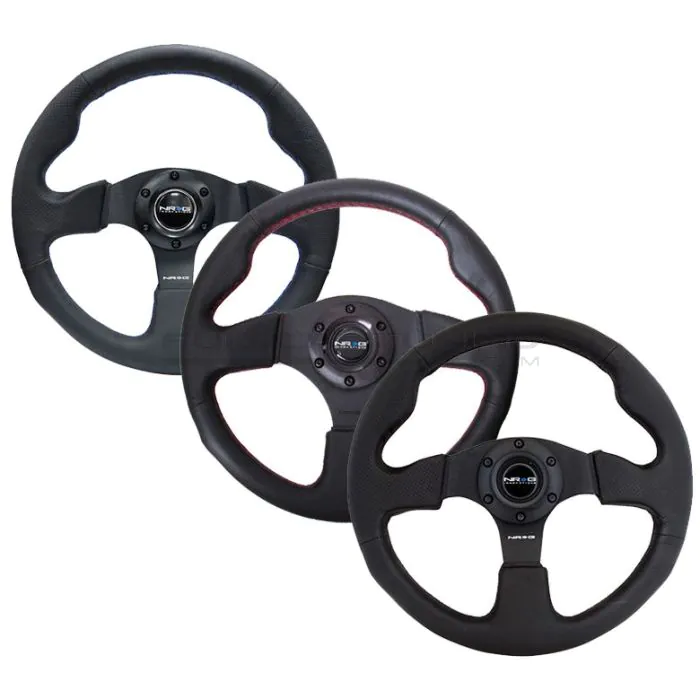 NRG Innovations Steering Wheel 320mm Leather | Fullcartuning.com