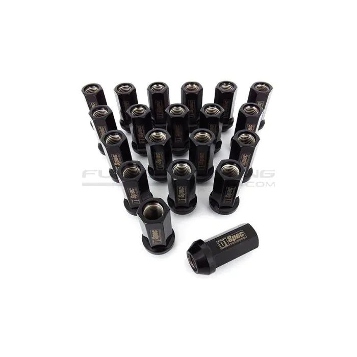 オプション d1 セット D1 Spec Wheel Nuts Set Black Steel M12x1.25 | Fullcartuning.com