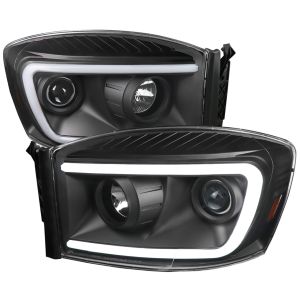 SK-Import Headlights Black Housing Clear Lens Dodge Ram