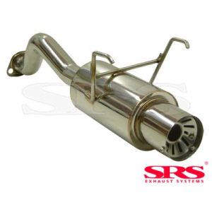 SRS Rear Muffler G55 Conical Flange 61mm Stainless Steel Honda Civic,Del Sol