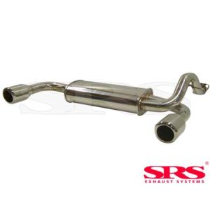 SRS Rear Muffler Double SS Conical Flange 61mm Stainless Steel Honda Civic,CRX