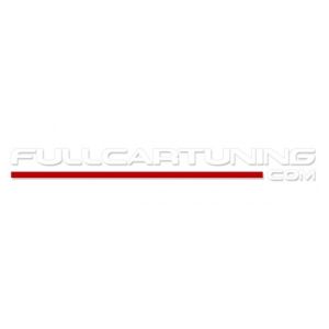 Fullcartuning Sticker With Red Stripe White 50cm