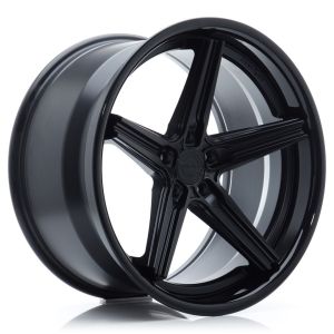 Concaver CVR9 Wheels 20 Inch 10.5J ET0-28 Custom PCD Extreme Concave Flow Form Matt Black Gloss Black Stainless Steel Lip