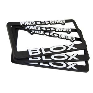 Blox Racing Licence Plate Holder Logo White