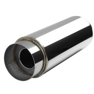SK-Import Universal Muffler Polished Stainless Steel