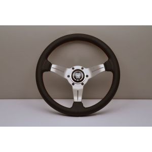 Nardi Steering Wheel Deep Dish Silver 330mm Perforated Leather