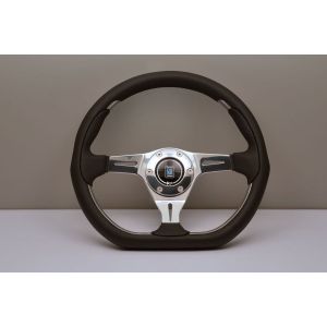 Nardi Steering Wheel Flat Silver 350mm Leather