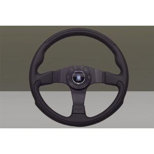 Nardi Steering Wheel Flat Black 350mm Leather