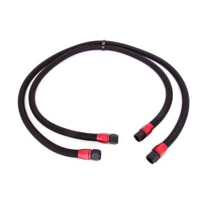 D1 Spec Oil Cooler Line Black - Red -10 AN Stainless Steel
