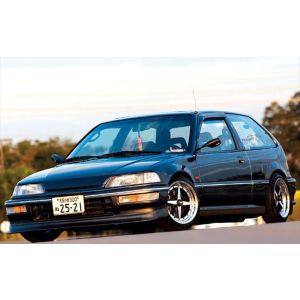 SK-Import Front Side Window Visor Stick-on JDM Style 3-Doors Smoke Plastic Honda Civic