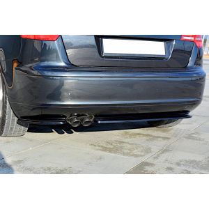 Maxton Rear Bumper Lip Gloss Black ABS Plastic Audi A3 Facelift