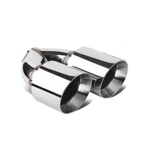 SK-Import Exhaust Tip Stainless left Double Wall Tip 63mm Stainless Steel