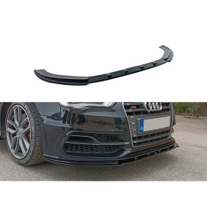 Motordrome Front Bumper Lip Black ABS Plastic Audi A3