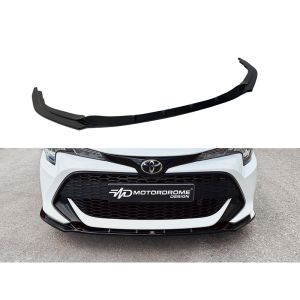 Motordrome Front Bumper Lip Black ABS Plastic Toyota Corolla
