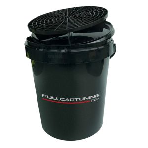 Fullcartuning Bucket + Grit Guard With Lid 15 Liter Plastic