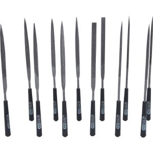 KS tools Needle File Set Black Steel
