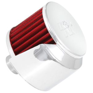 K&N Breather Filter Steel Baseplate Red Cotton