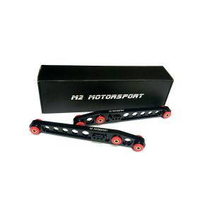M2 Motorsport Rear Control Arms Black Red Aluminium Honda Civic,CRX,Del Sol Facelift
