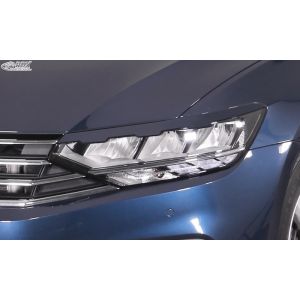 RDX Racedesign Eye Lids Unpainted ABS Plastic Volkswagen Passat Facelift