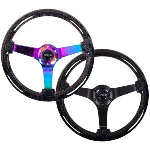 NRG Innovations Steering Wheel - Sparkles 350mm 76mm Wood