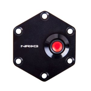 NRG Innovations Horn Delete Plate Hexagonal Style Black Red Aluminum