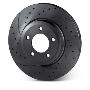 Rotinger Front Brake Discs Graphite Line T5 Sport Drilled Slotted Black 330mm Mercedes V-Class