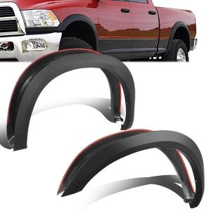 ABS Dynamics Front and Rear Fender Flares OEM Style Flat Black ABS Plastic Dodge Ram