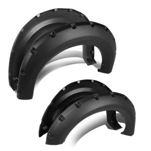 ABS Dynamics Front and Rear Fender Flares Flat Black ABS Plastic Ford F150