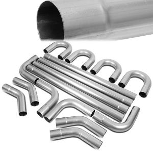 SK-Import Universal Exhaust Pipe Set 76mm Stainless Steel