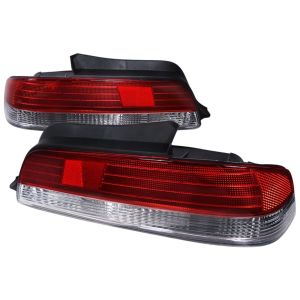 SK-Import Tail Light Chrome Housing Red Lens Honda Prelude
