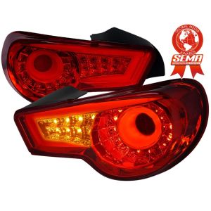 SK-Import Tail Light LED Chrome Housing Red Lens Subaru,Toyota Pre Facelift
