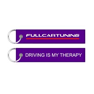 Fullcartuning Key Chain Driving is my therapy Purple