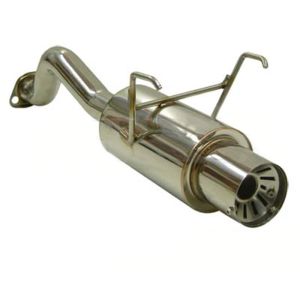 SRS Rear Muffler G55 Conical Flange 61mm Stainless Steel Honda Civic,Del Sol