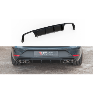 Maxton Rear Diffuser V3 Gloss Black ABS Plastic Seat Leon Facelift