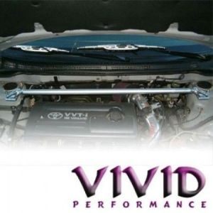 Vivid Front Strut Bar Polished Aluminium Toyota Corolla