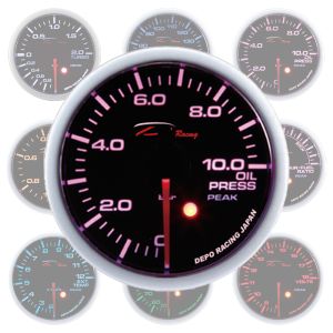 Depo Racing Gauge SKPK Series Black 52mm Oil Pressure