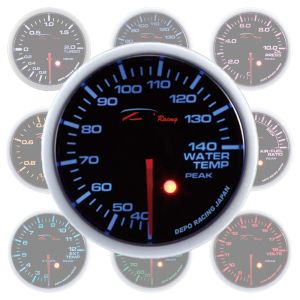 Depo Racing Gauge SKPK Series Black 52mm Water Temperature