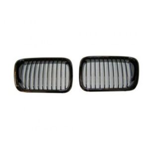 AeroworkS Grill Black Smoke Style Black ABS Plastic BMW 3-serie Pre LCI