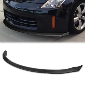 ABS Dynamics Front Bumper Lip GT-Style Three Piece Matte Black ABS Plastic Nissan 350Z
