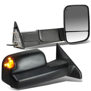 SK-Import Towing Mirrors Powered Heated With Turn Signal Black Dodge Ram