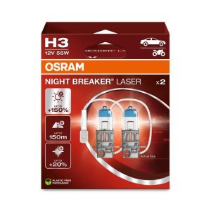Osram Halogen Bulb Night Breaker Laser White H3