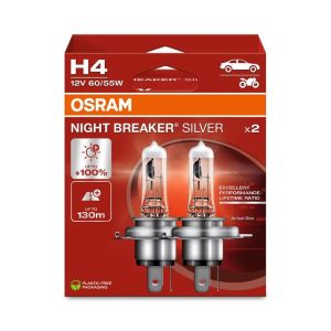 Osram Halogen Bulb Night Breaker Silver White H4