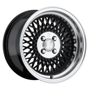 Klutch Wheels SL1 Wheels 16 Inch 8J ET15 4x100 Cast Gloss Black Machined Lip