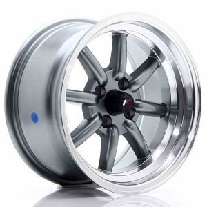JR-Wheels JR19 Wheels 17 Inch 9J ET10 4x100,4x114.3 Cast Gun Metal Machined Lip