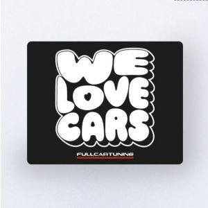 Fullcartuning Mouse Pad Hard Top We Love Cars Black PVC