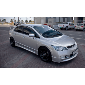 SK-Import Side Skirts Mugen Style Black ABS Plastic Honda Civic