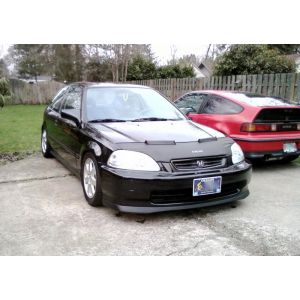 Masterbra Hood Bra Civic Logo Black Vinyl Honda Civic Facelift 1999-2001 Phase 2